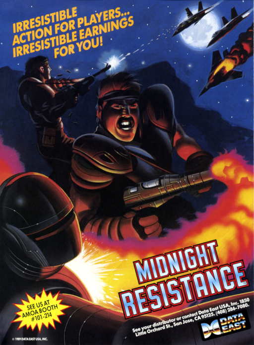 Midnight Resistance (World) Arcade Game Cover